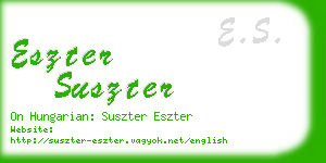 eszter suszter business card